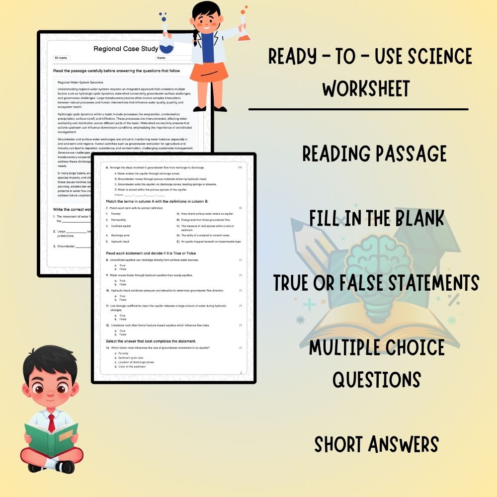 Grade 8 Science worksheet worksheet — Grade 8 Science | Regional Water Systems Case Study Worksheet (PDF ) — page 2