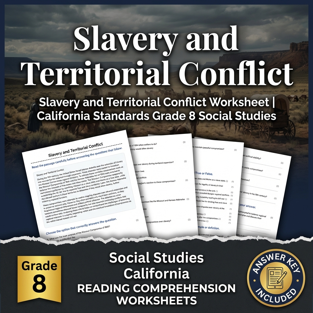 Slavery and Territorial Conflict | California Standards Grade 8 Social Studies