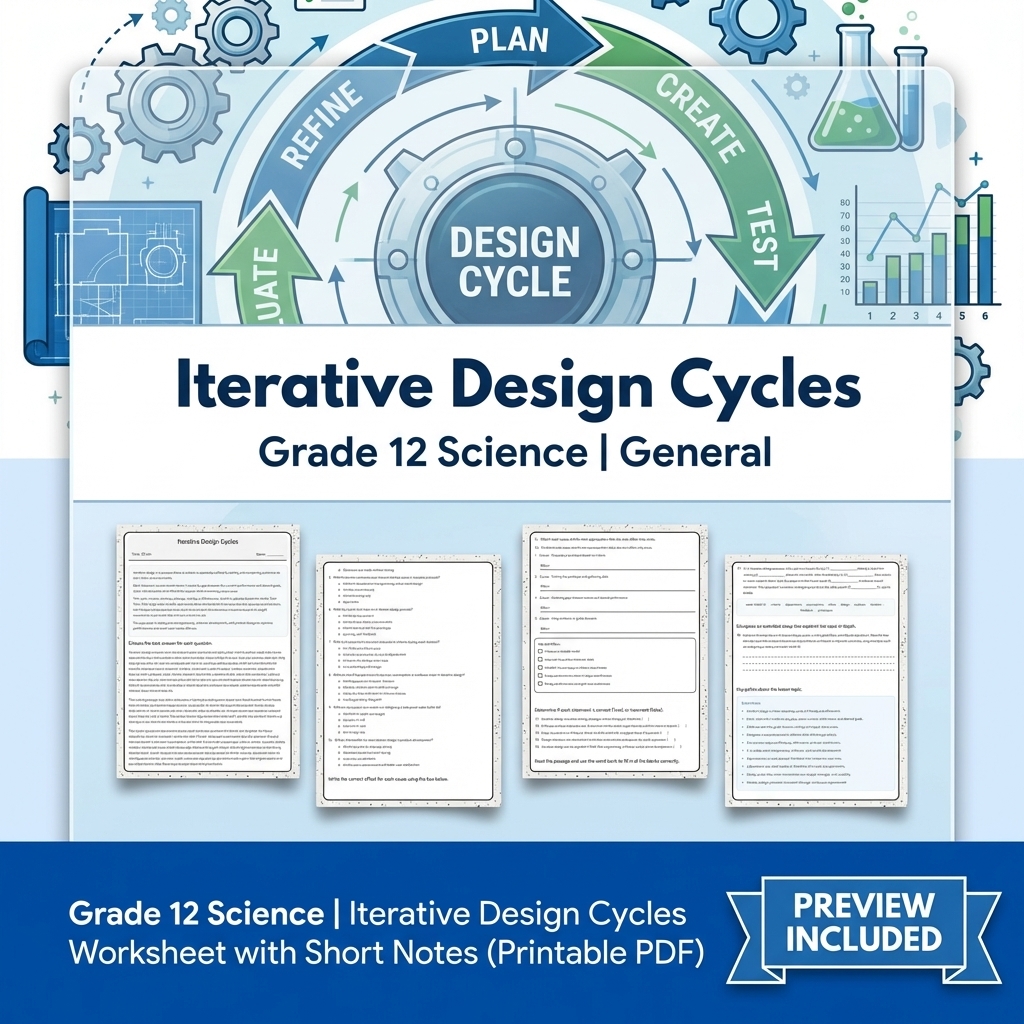Grade 12 Evidence-Based Scientific Modeling Science Full-Year Bundle: General — included worksheet 40