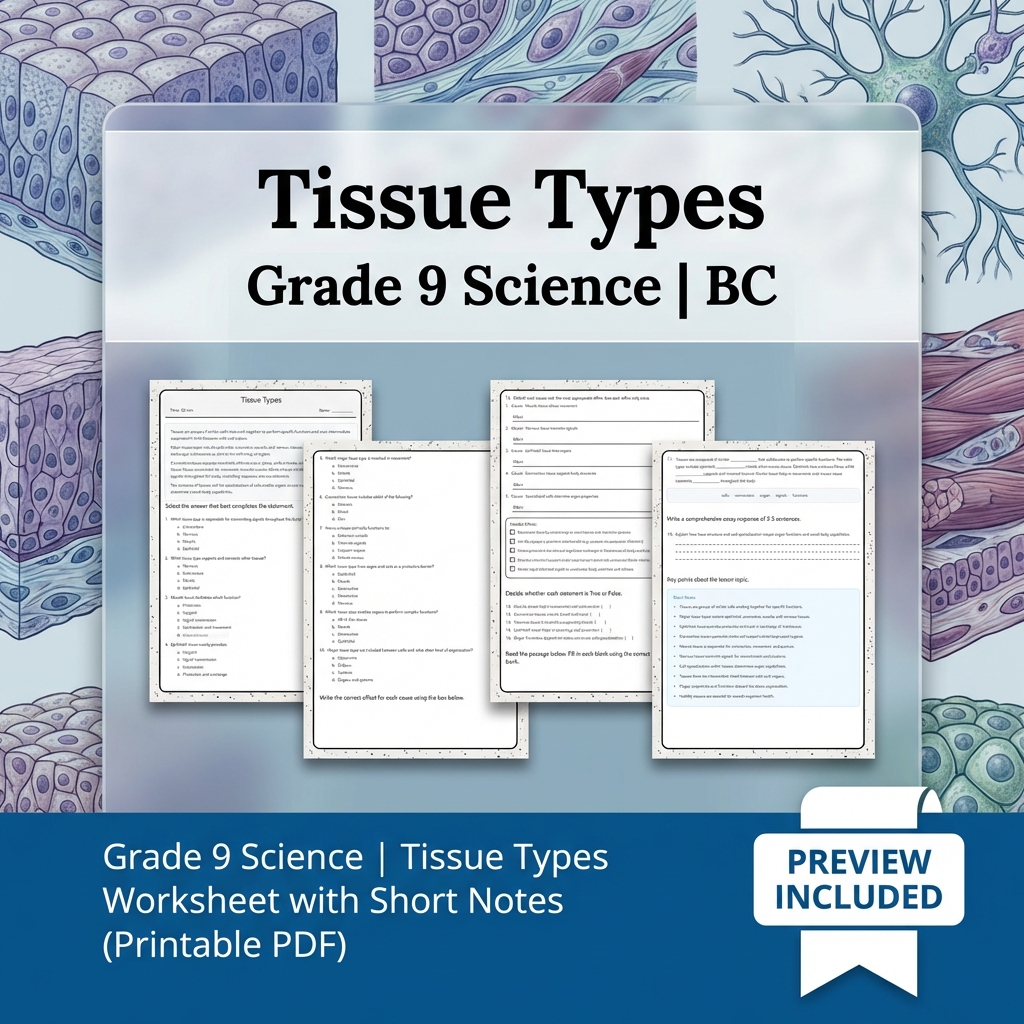 Grade 9 Science Full Year Bundle | BC Framework Students Practice — included worksheet 59