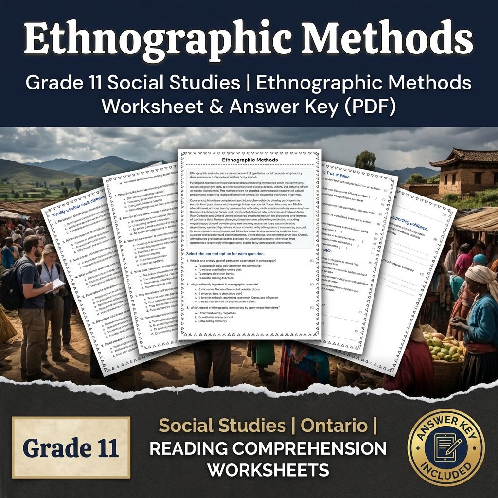 Grade 11 Social Studies Bundle – Critical Thinking & Analysis (PDF + Answer Key) — included worksheet 38