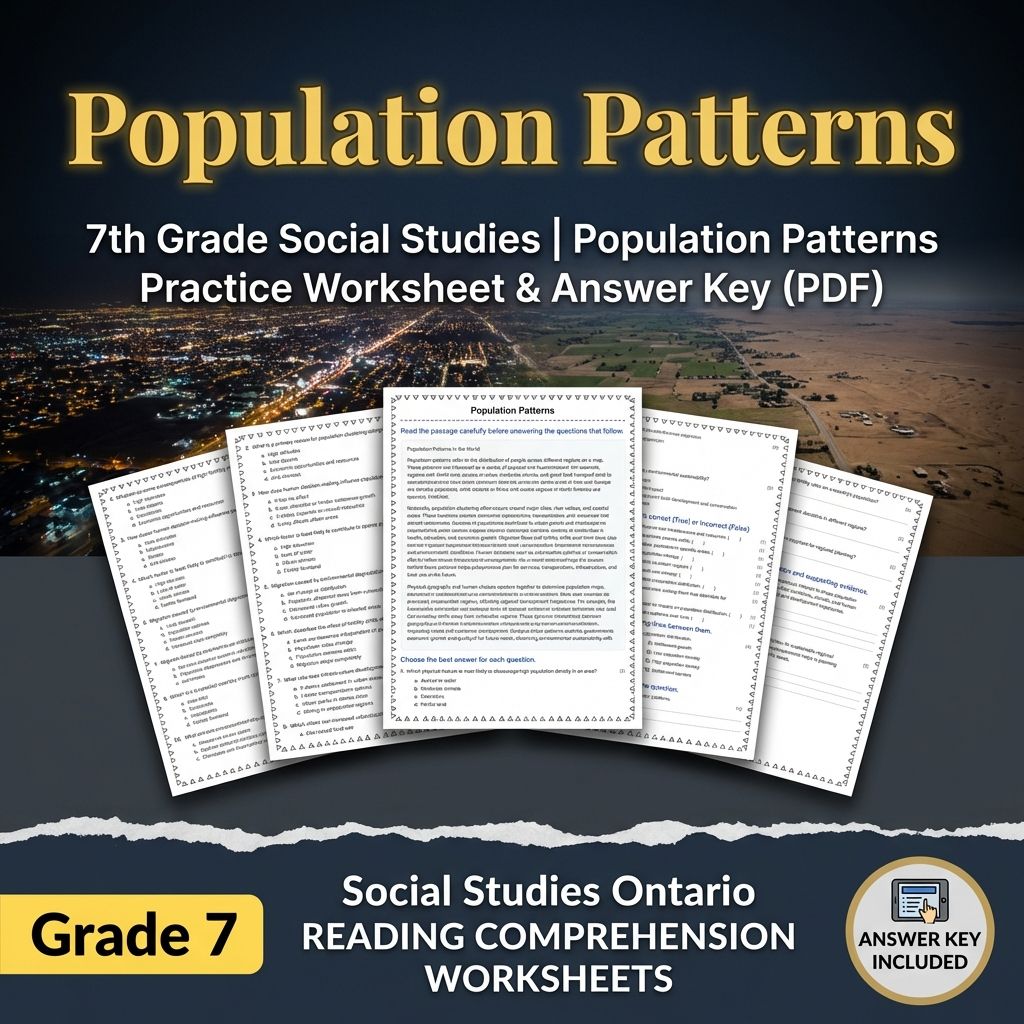 Grade 7 Social Studies Bundle | Human-Environment Interactions & Global Networks — included worksheet 16