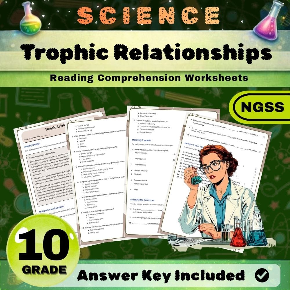 Grade 10 Science NGSS Bundle | Worksheets for Earth, Life & Physical Sciences — included worksheet 67
