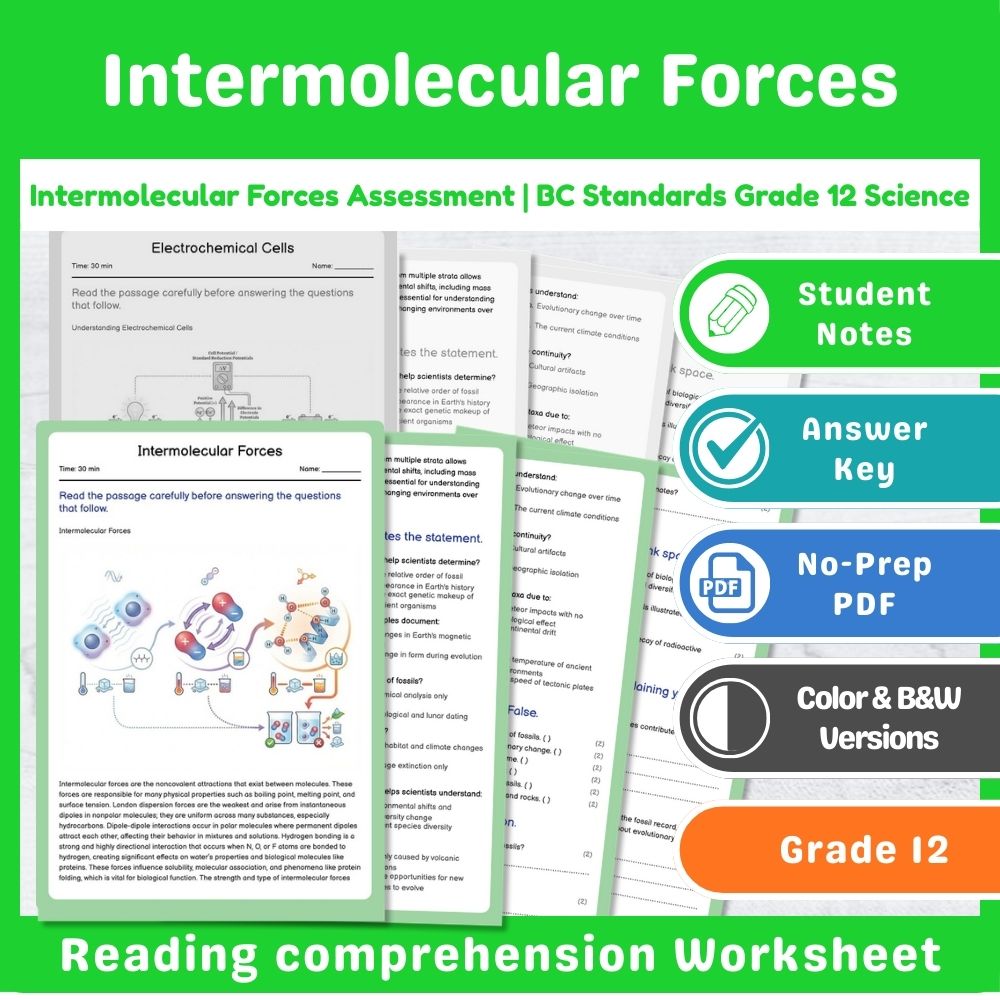Grade 12 Science Mini Bundle – Thermochemistry & Equilibrium Assessment — included worksheet 15