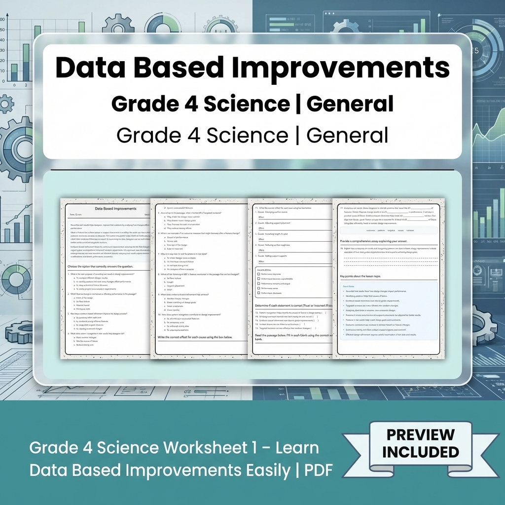 Grade 4 Science Lesson Group  Comprehensive Worksheets for Hands-On Learning — included worksheet 6