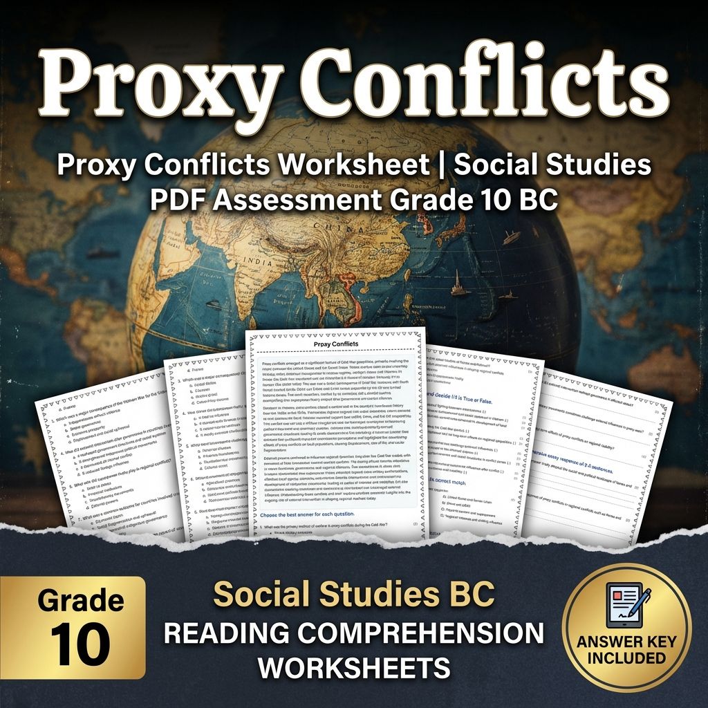 Proxy Conflicts Worksheet | Social Studies PDF Assessment Grade 10 BC