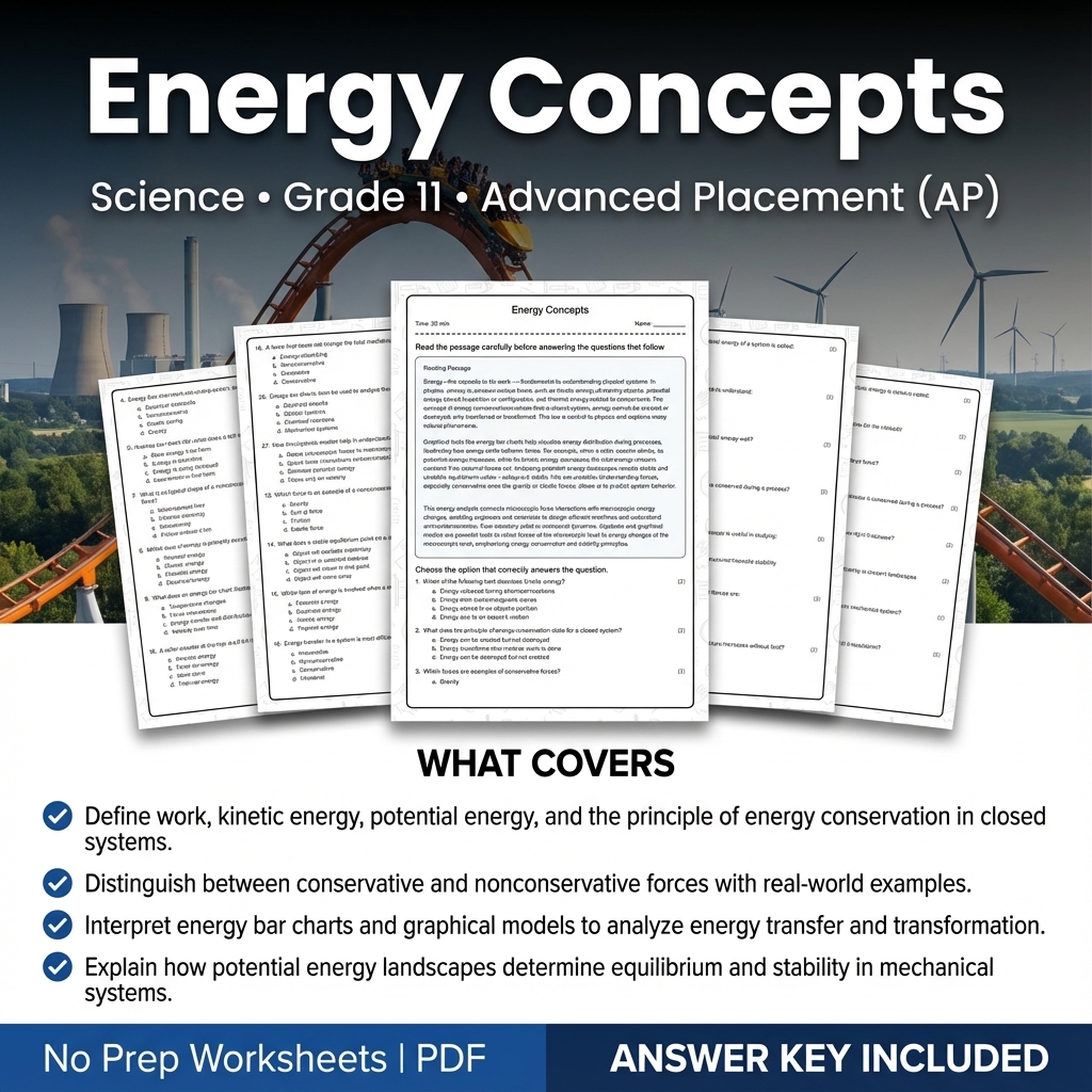 Grade 11 Science Worksheet Bundle | Earth's Systems, Chemistry & Physics — included worksheet 59