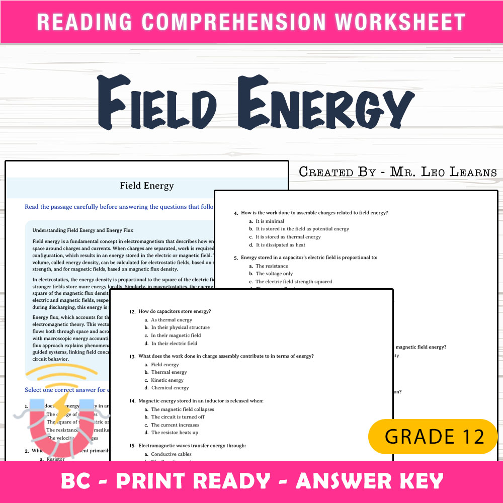 Grade 12 Science BC Curriculum | Comprehensive Wave & Quantum Concept — included worksheet 59