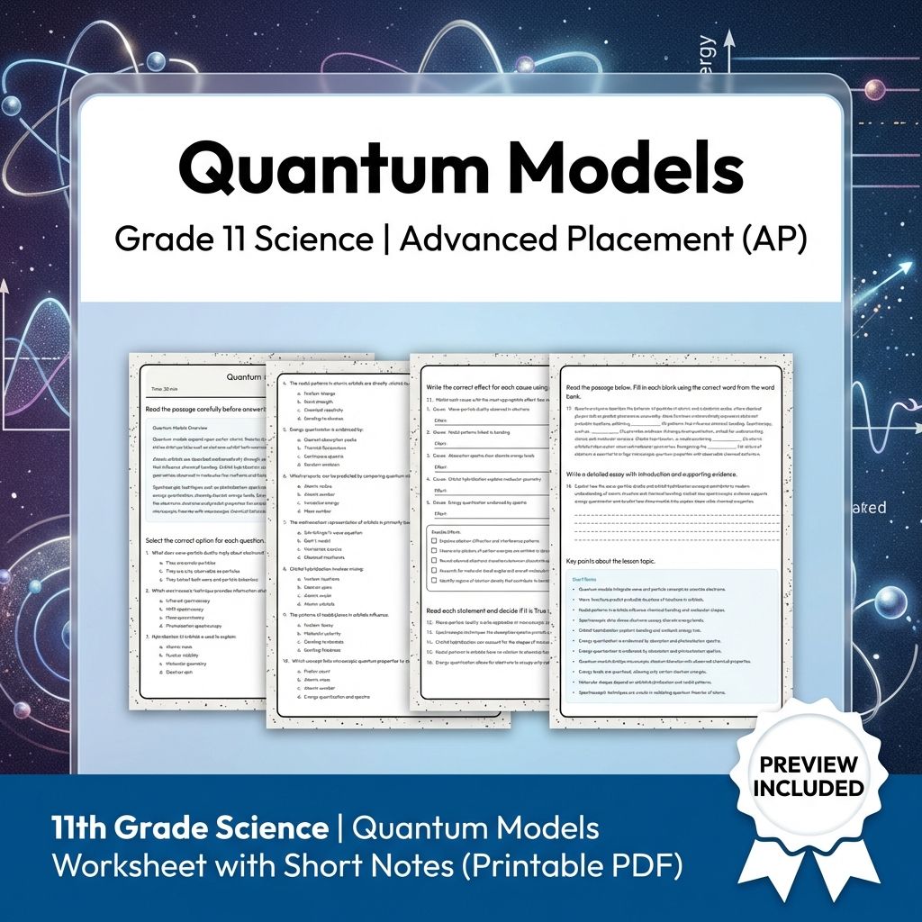 Grade 11 Science Worksheet Bundle Advanced Concepts & Scientific Reasoning (PDF) — included worksheet 54