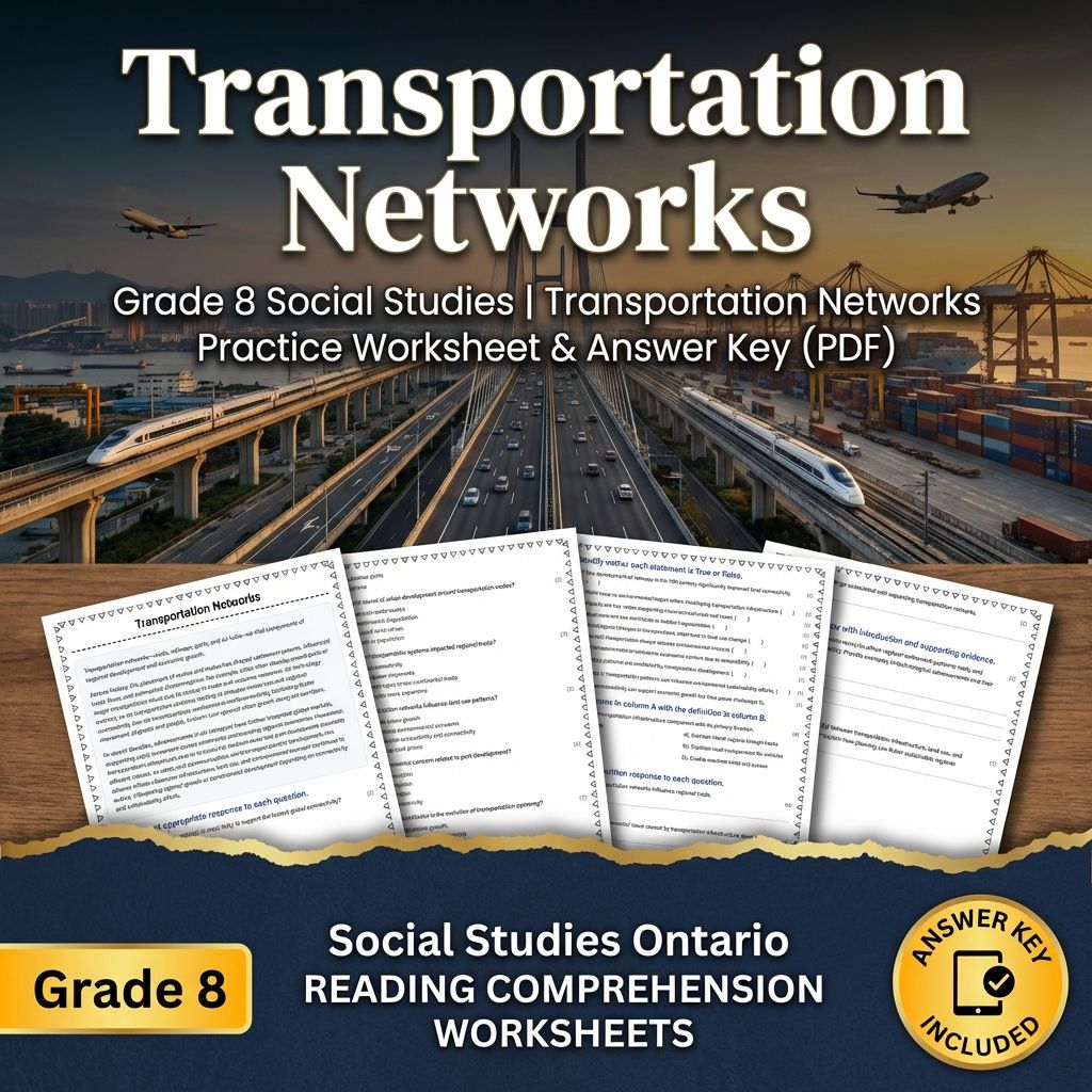 Grade 8 Social Studies Bundle – Regional Economies & Human–Environment Skills — included worksheet 15