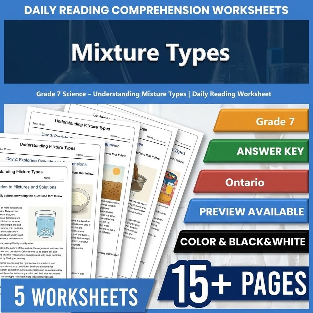 Grade 7 Science Bundle – Ontario Daily Worksheets for Comprehensive Study — included worksheet 59
