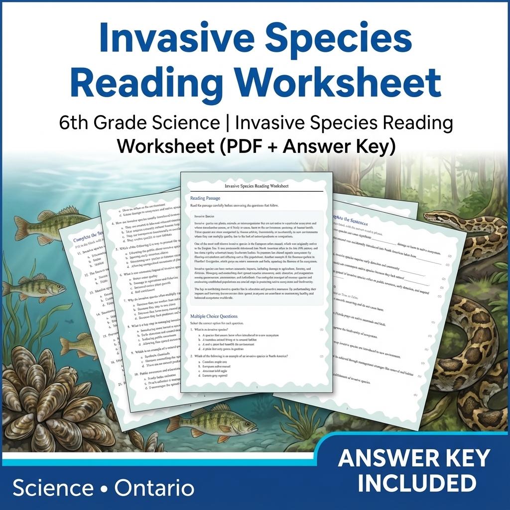 Grade 6 Science Unit Bundle – Ecosystems, Biodiversity & Environmental Impact — included worksheet 15