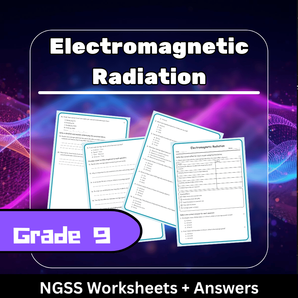 Grade 9 Science | Electromagnetic Radiation Worksheet (Answer Key)– NGSS Aligned