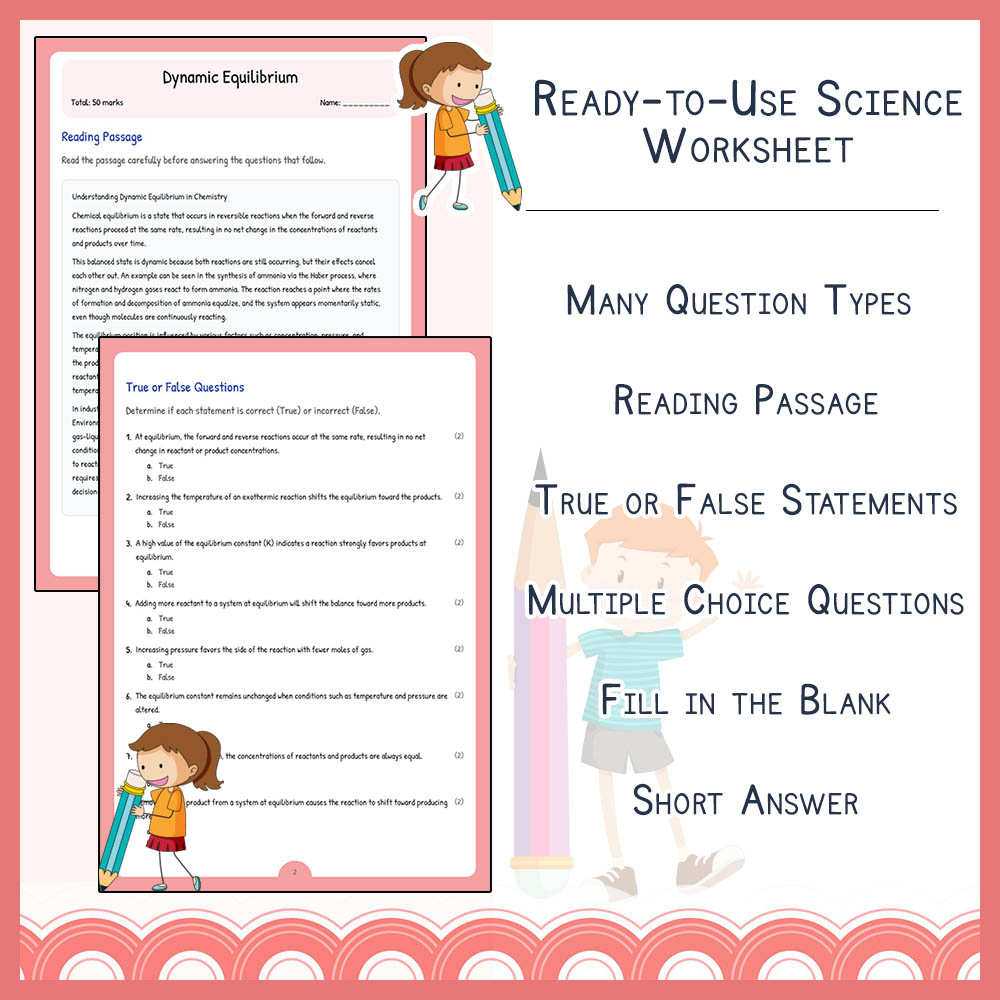 Grade 10 Science worksheet elena worksheet — Grade 10 Science | Dynamic Equilibrium Worksheet | Alberta Standards — page 2