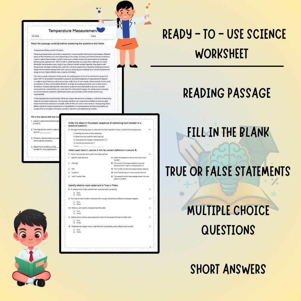 Grade 7 Science worksheet worksheet — Grade 7 Science | Temperature Measurement Worksheet (PDF ) — page 2