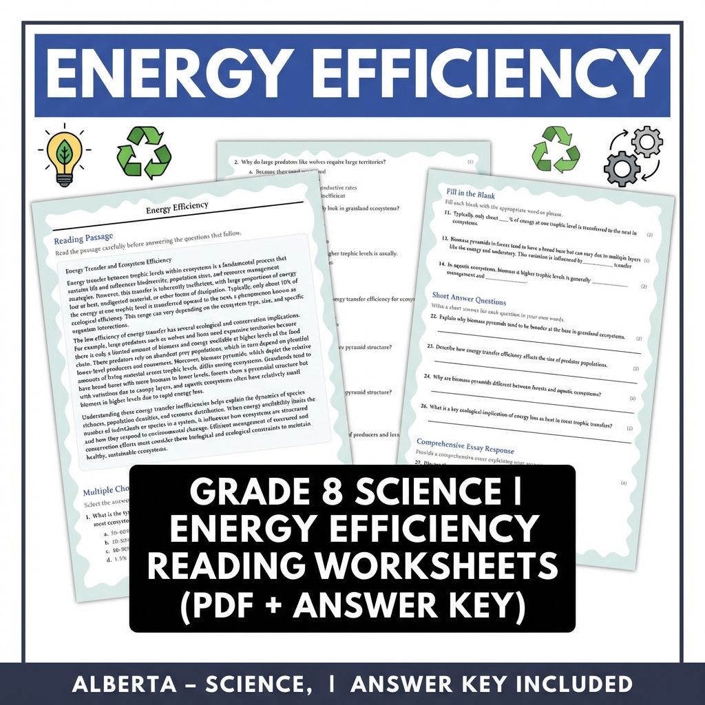Grade 8 Science  Bundle | Ecosystem Dynamics & Environmental Impact Worksheets — included worksheet 14