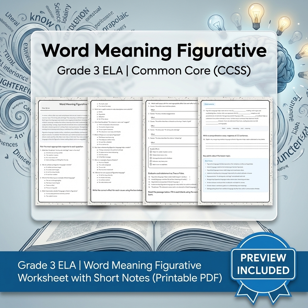 Grade 3 Text Evidence Writing ELA Full-Year Bundle for Common Core (CCSS) — included worksheet 40