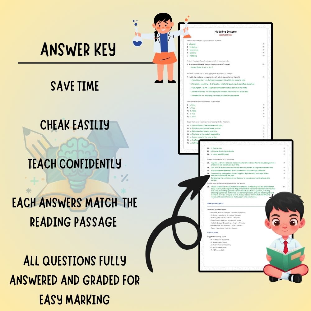Grade 6 Science worksheet worksheet — 6th Grade Science – Modeling Systems Worksheet (PDF ) – Ontario Standard — page 3
