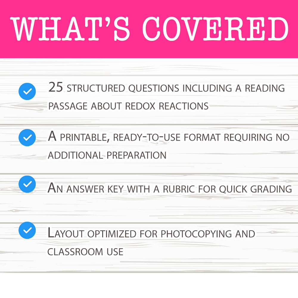 Grade 12 Science worksheet mcq paper worksheet — Grade 12 Science — Redox Fundamentals Worksheet MCQ Paper — page 2