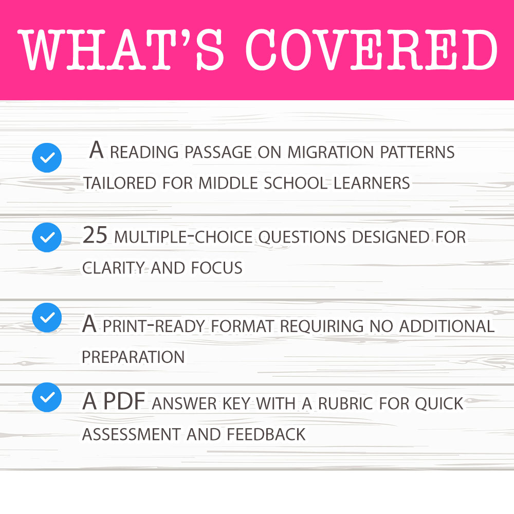 Grade 7 Science worksheet mcq paper worksheet — Grade 7 Science — Migration Patterns Worksheet for Mastery — page 2