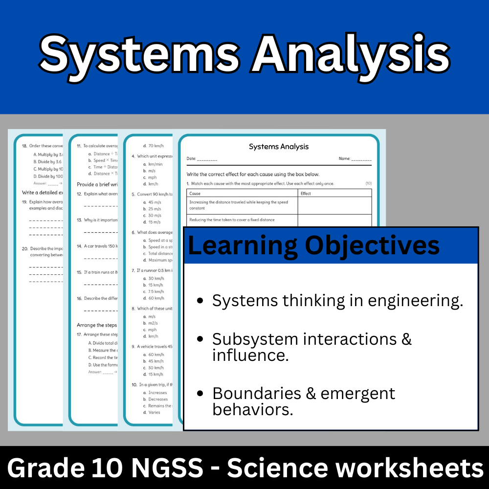 Grade 10 Science | Model Evaluation Worksheet (PDF) – NGSS Standards