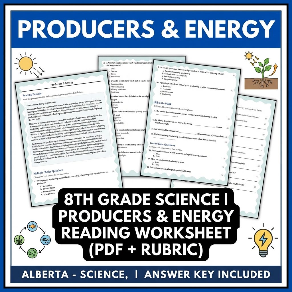 Grade 8 Science  Bundle | Ecosystem Dynamics & Environmental Impact Worksheets — included worksheet 15