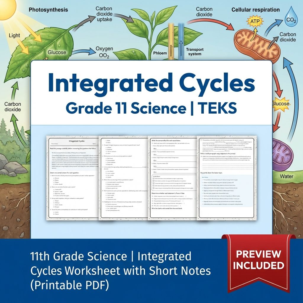 Grade 11 Science Worksheet Bundle | Genetics, Evolution & Human Body (PDF) — included worksheet 59