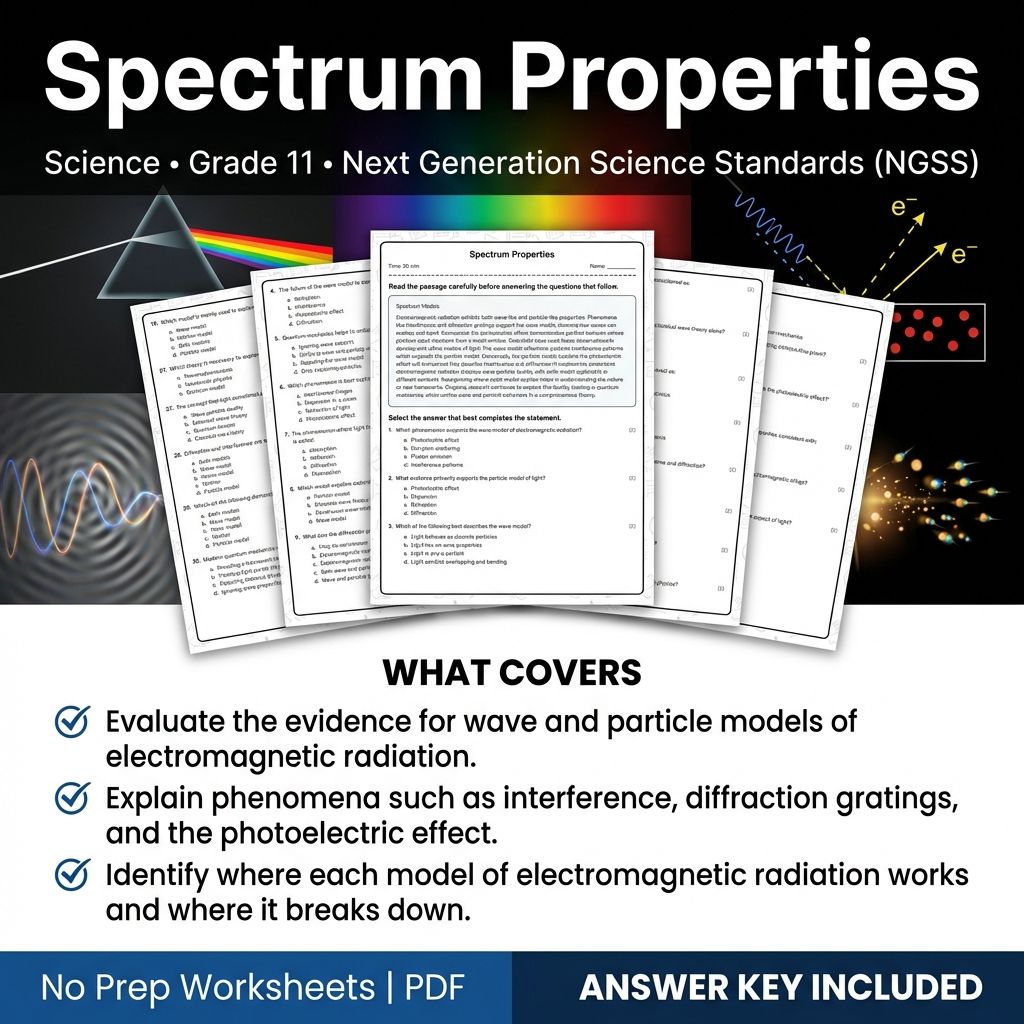 Grade 11 Science Worksheet Bundle|Cellular Processes,Chemistry,& Physics Support — included worksheet 54