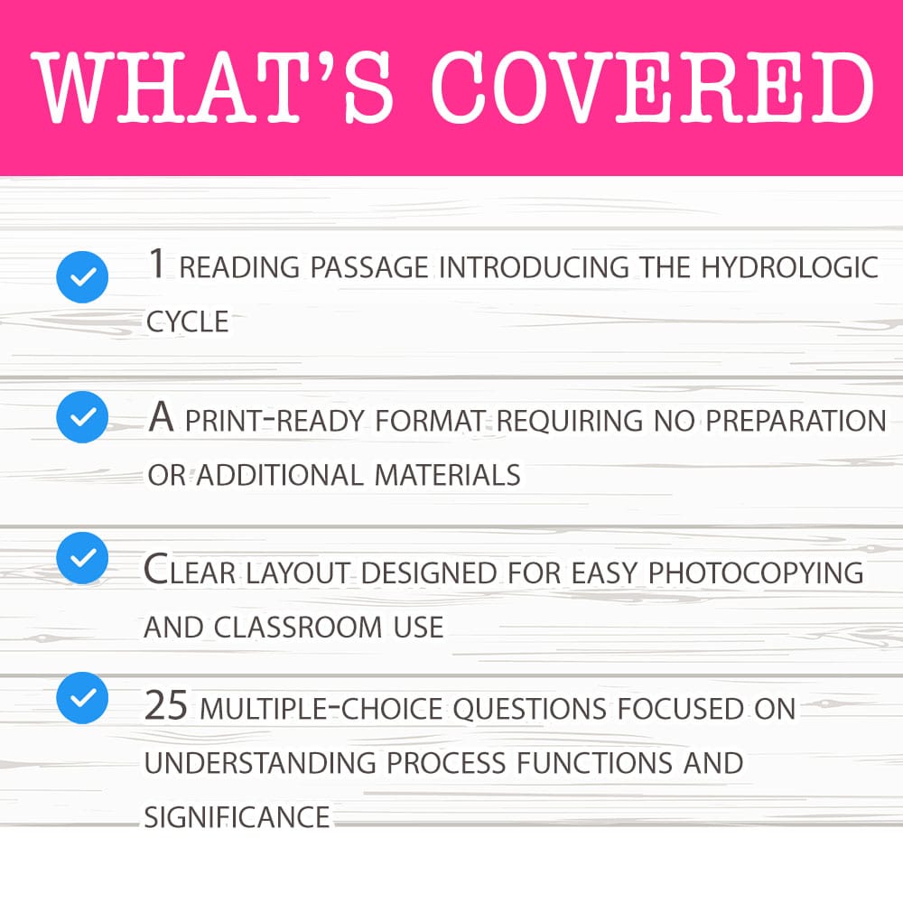 Grade 10 Science worksheet mcq paper worksheet — Grade 10 Science — Worksheet MCQ Paper for Mastering Hydrologic Cycle — p…