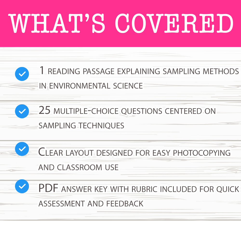 Grade 6 Science worksheet mcq paper worksheet — Grade 6 Science — Sampling Methods Worksheet for Mastery — page 2