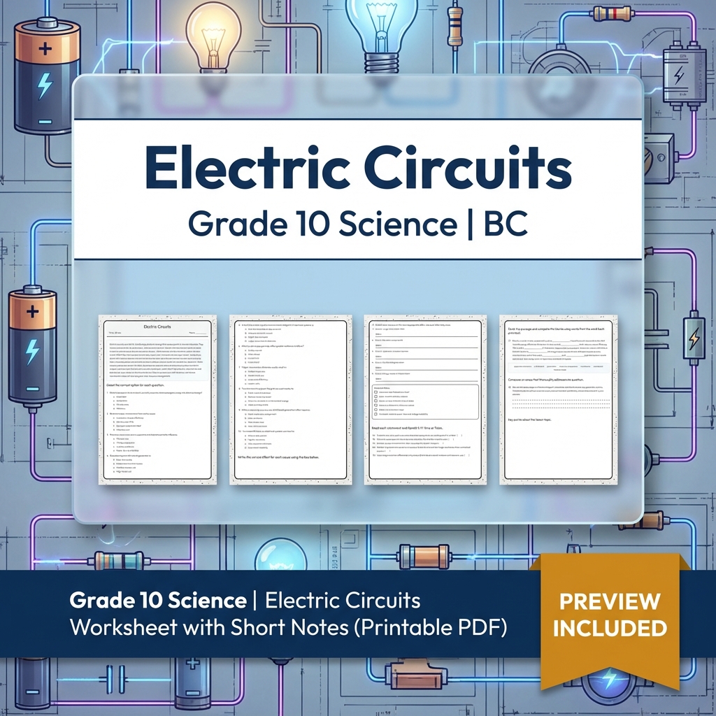 Grade 10 Science Bundle | Physics, Energy & Forces | Full Year Curriculum — included worksheet 59