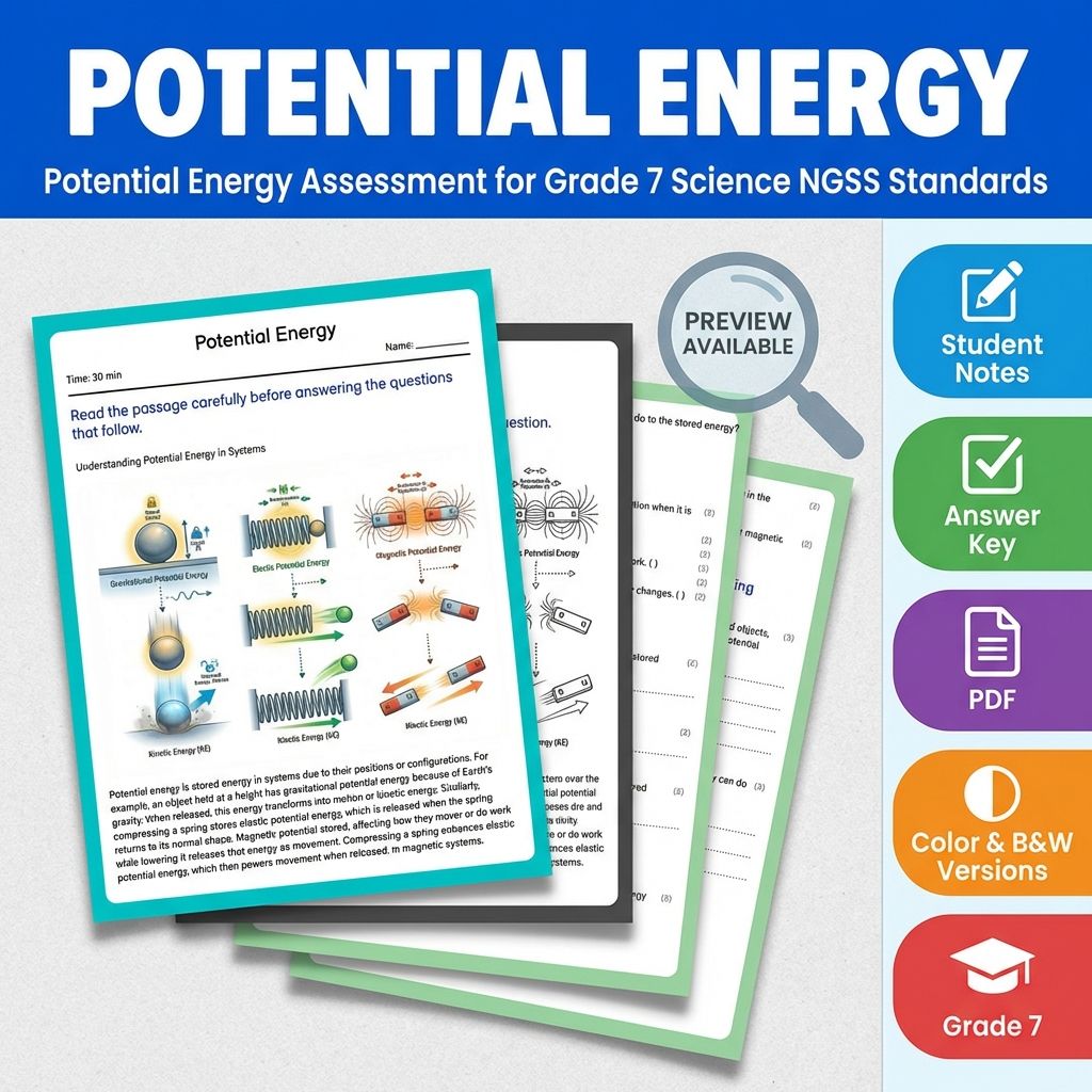 Grade 7 Science Full Year Bundle | NGSS Assessment Worksheets & Resources — included worksheet 51