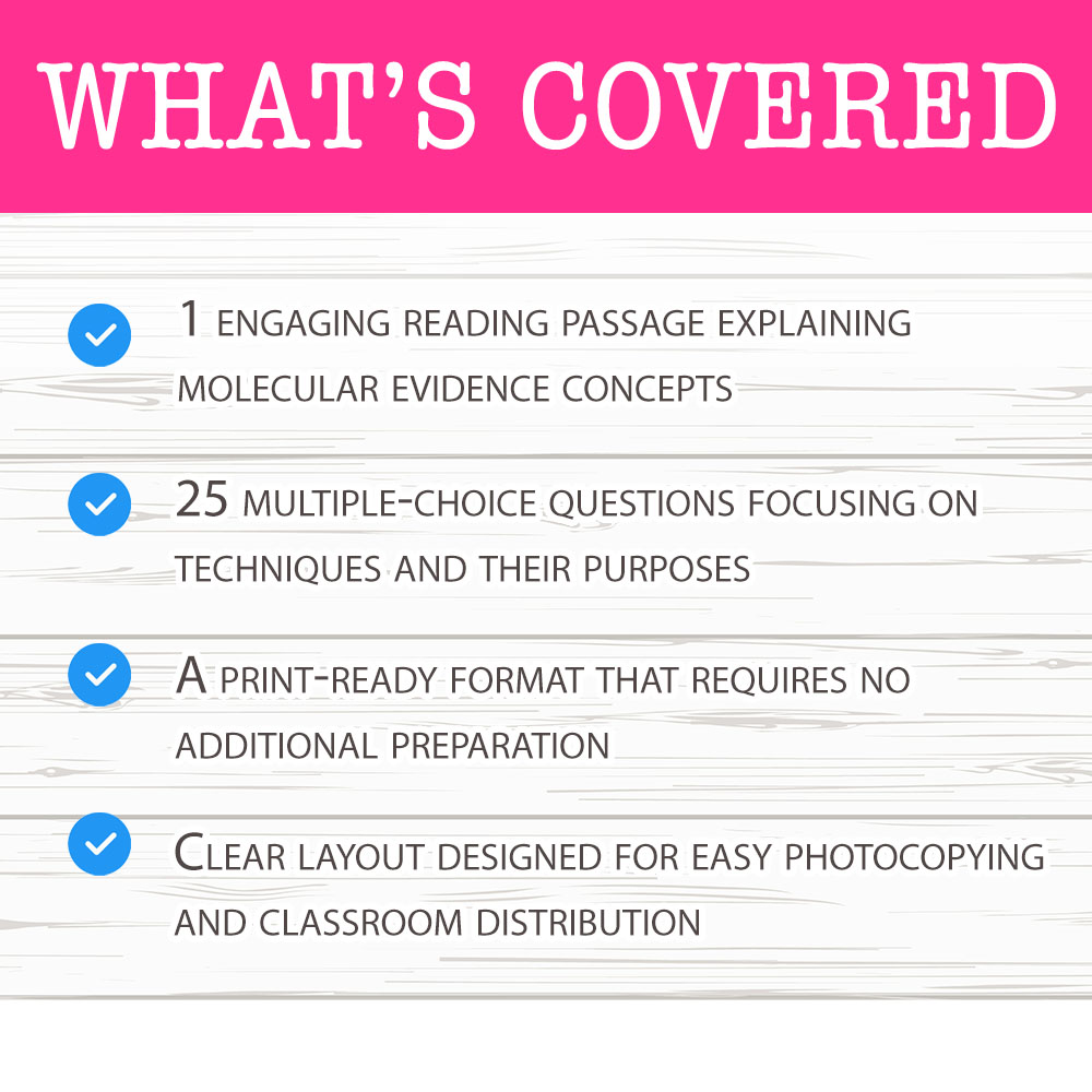 Grade 11 Science worksheet worksheet — Grade 11 Science – Molecular Evidence Worksheet for Mastery — page 2