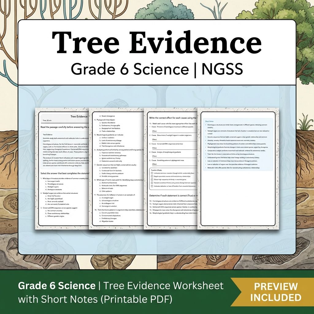 Grade 6 Science Worksheet Bundle | NGSS-Aligned Full Year Resource Pack — included worksheet 47
