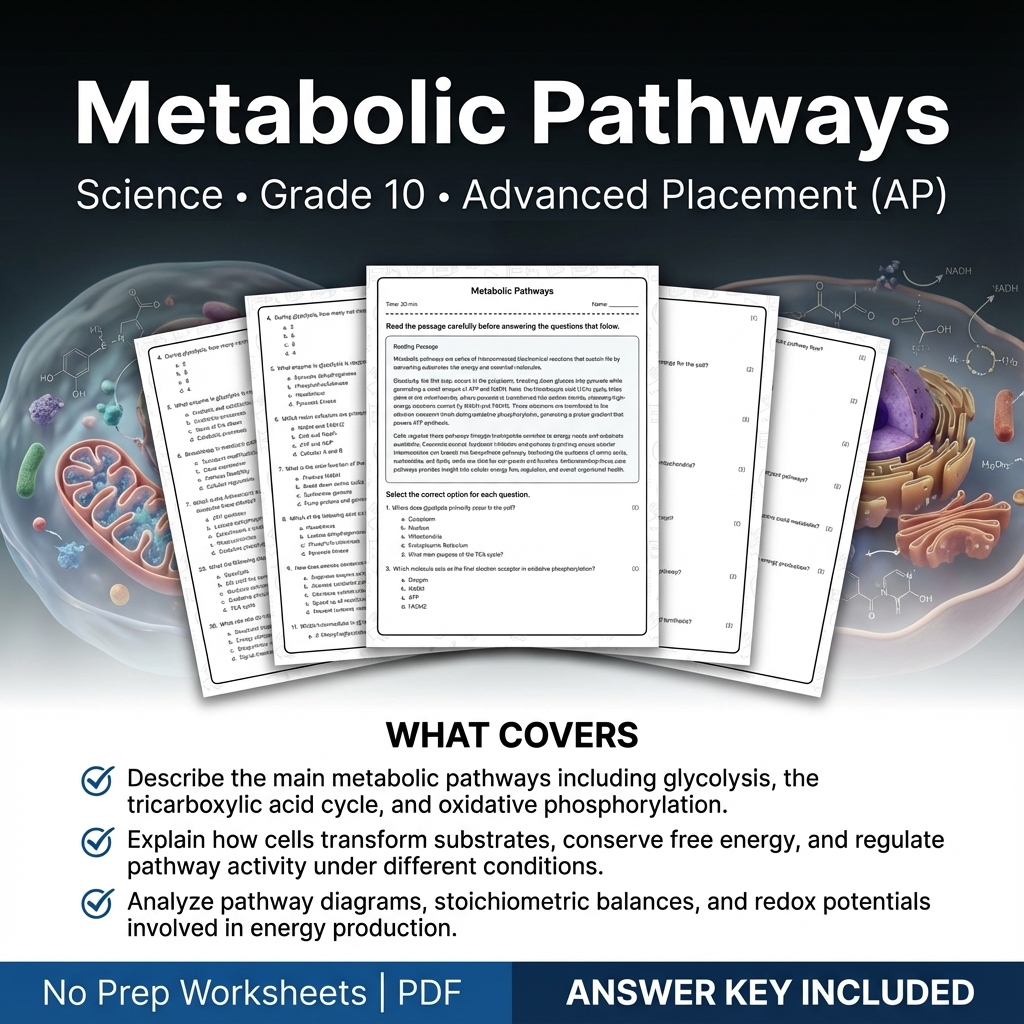Grade 10 Science Worksheet Bundle – Physics, Biology & Earth Science PDF — included worksheet 58
