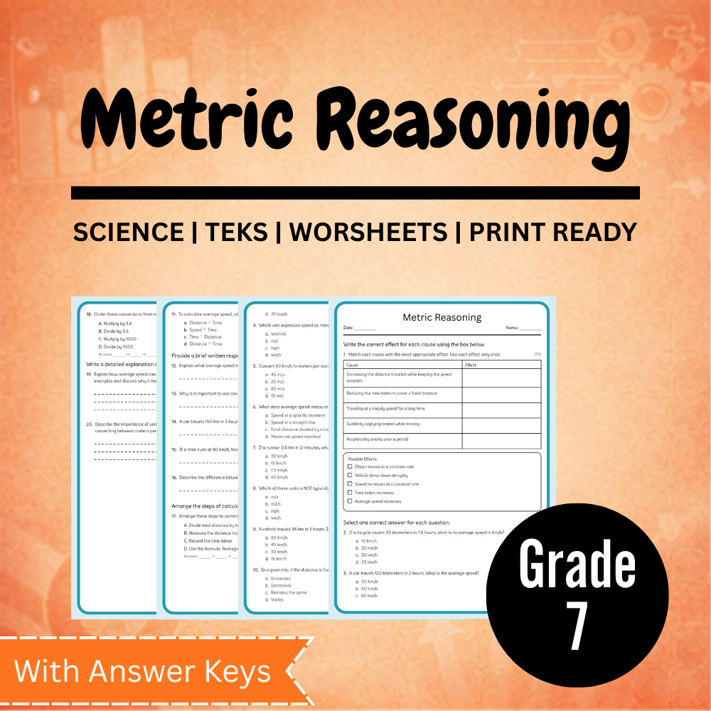Grade 7 Science Worksheet Bundle – Ecosystems, Atomic Structure & Forces (TEKS Aligned) — included worksheet 49