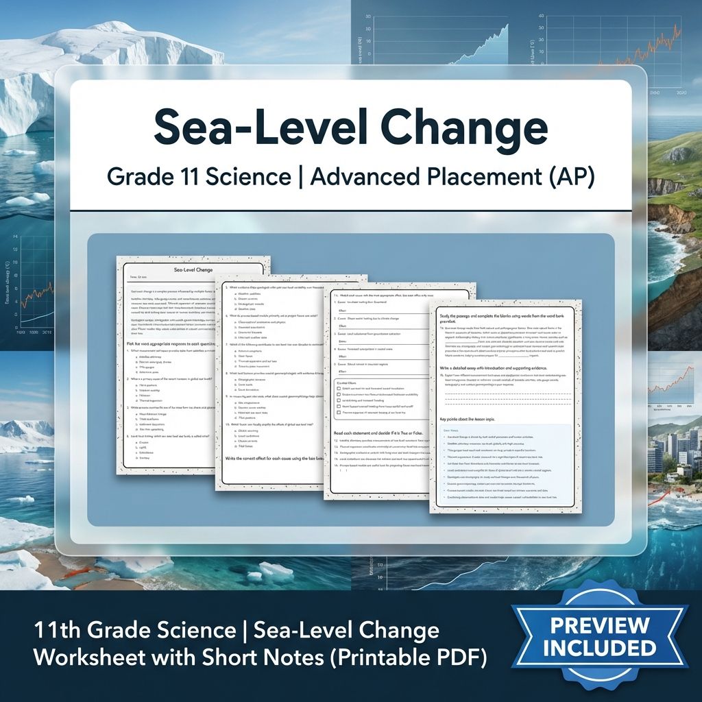 Grade 11 Science Unit Bundle | Earth Systems & Climate Change Worksheets — included worksheet 10