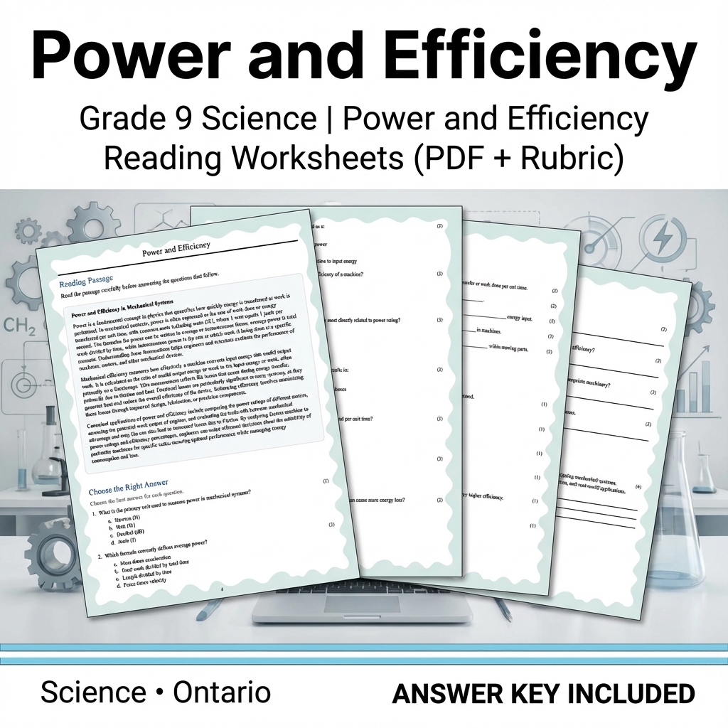 Grade 9 Science Bundle – Comprehensive NGSS-aligned Activities & Answer Keys — included worksheet 60