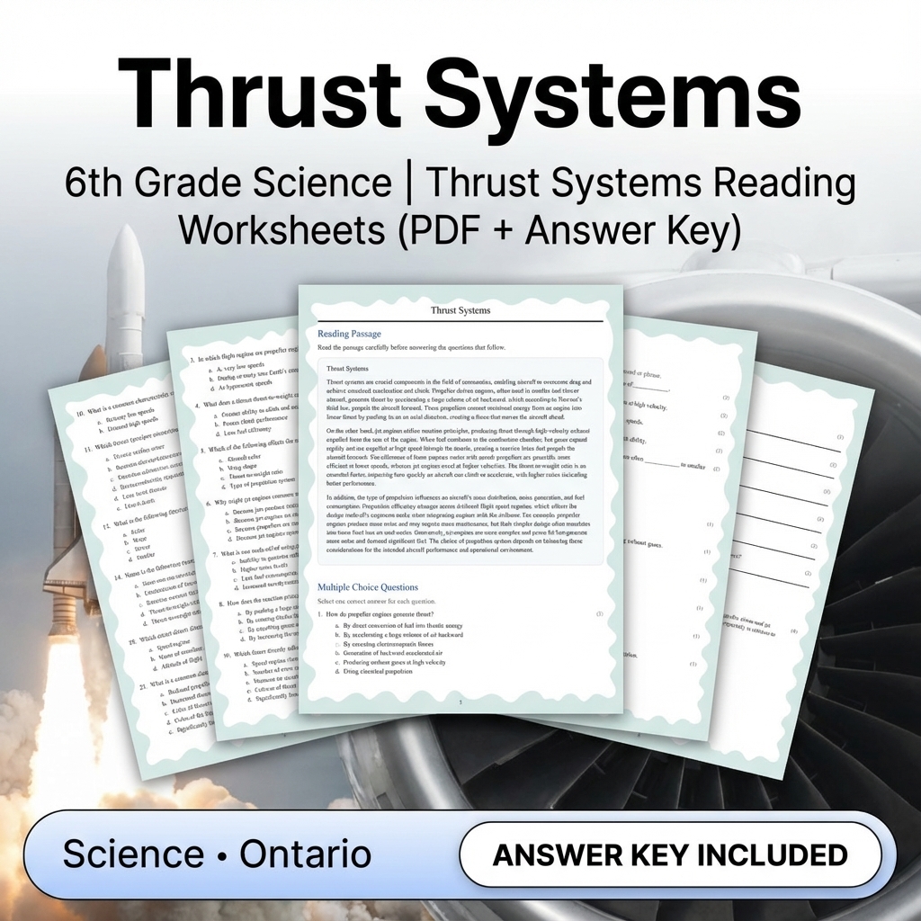 Grade 6 Science – Ecology, Circuits, Astronomy & More (PDF + Answer Key ) — included worksheet 60