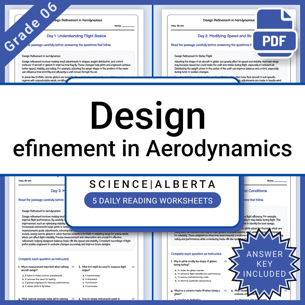 Grade 6 Science Lesson Bundle: Flight, Weather, and Aerodynamics — included worksheet 15