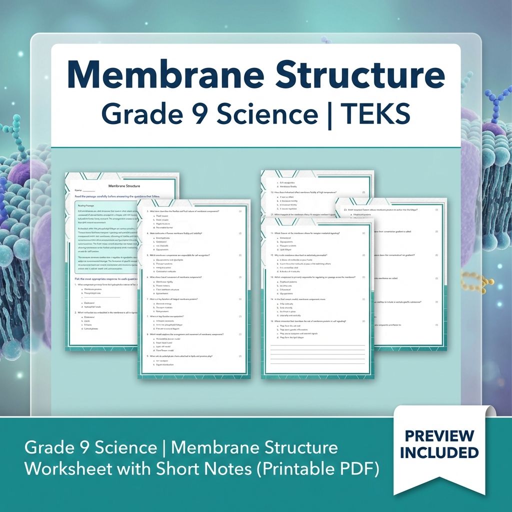 Grade 9 Science Worksheet Bundle: Cell Biology, Genetics & Ecology (Collection) — included worksheet 60