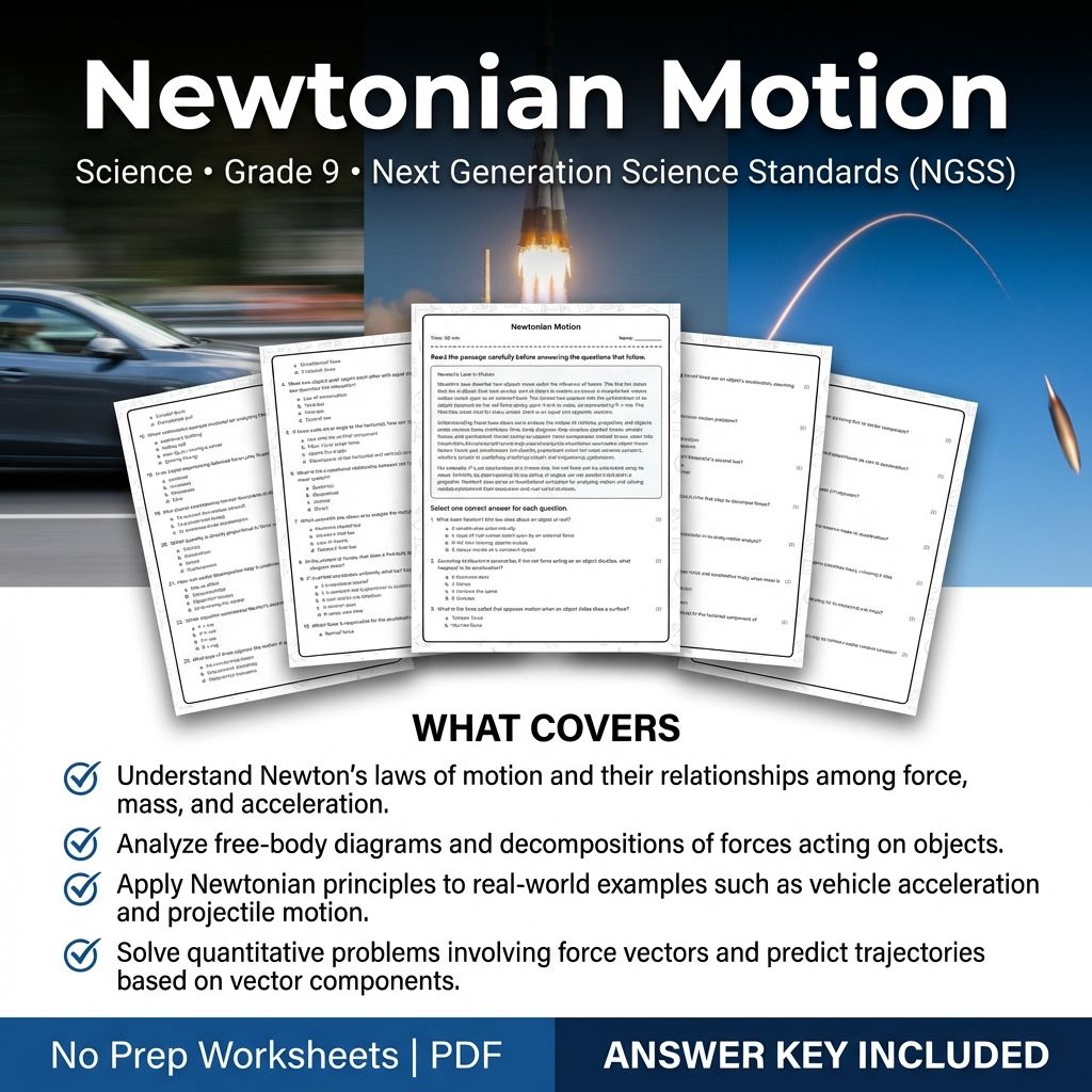 Grade 9 Science Worksheet Bundle | Physics, Biology, Earth & Energy Topics — included worksheet 61