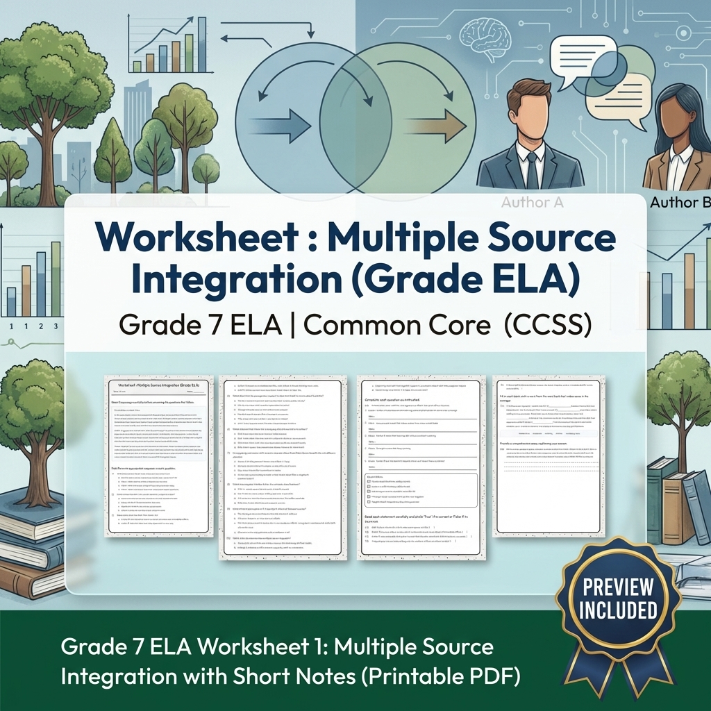 Grade 7 Writing Routinely ELA Full-Year Bundle – Common Core (CCSS) — included worksheet 40