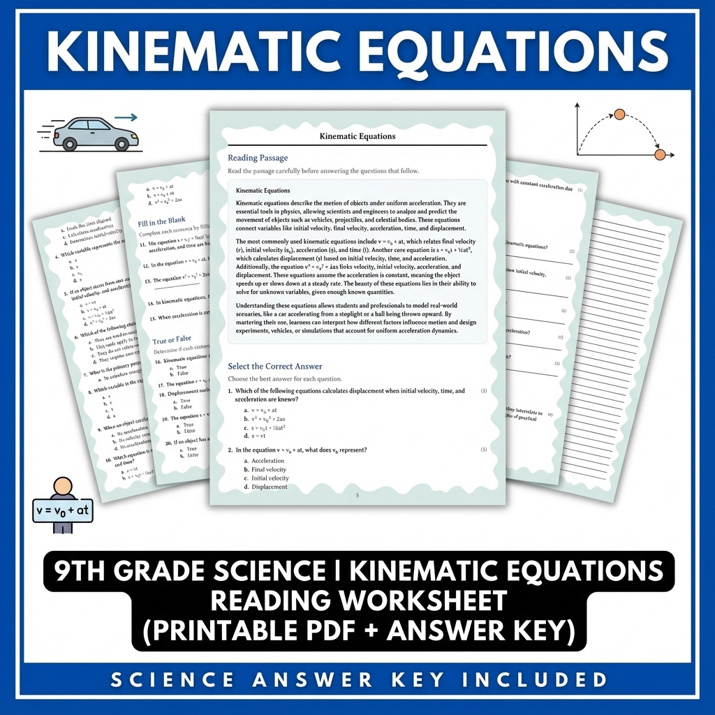 Grade 9 Science Bundle – Comprehensive NGSS-aligned Activities & Answer Keys — included worksheet 61
