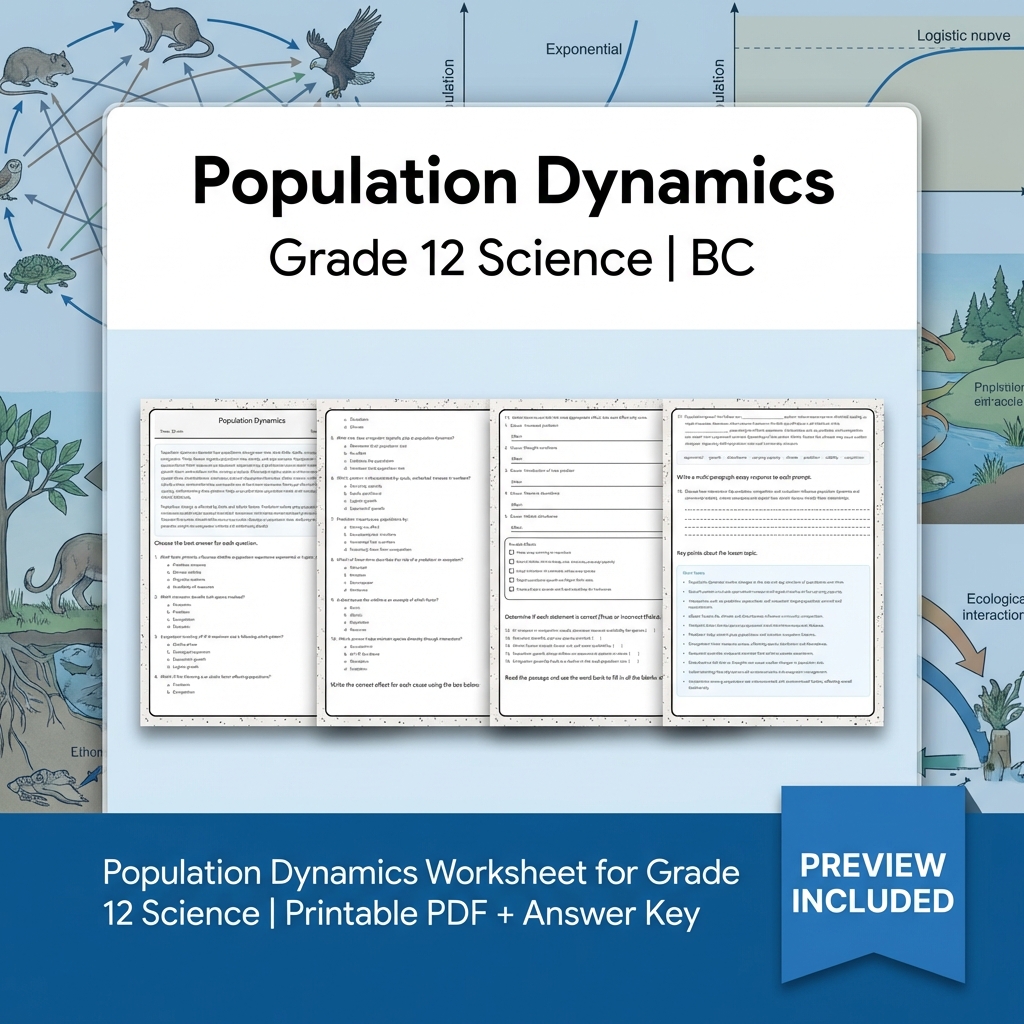 Grade 12 Science Full Year Bundle | Thermochemistry, Earth Systems, Genetics — included worksheet 59